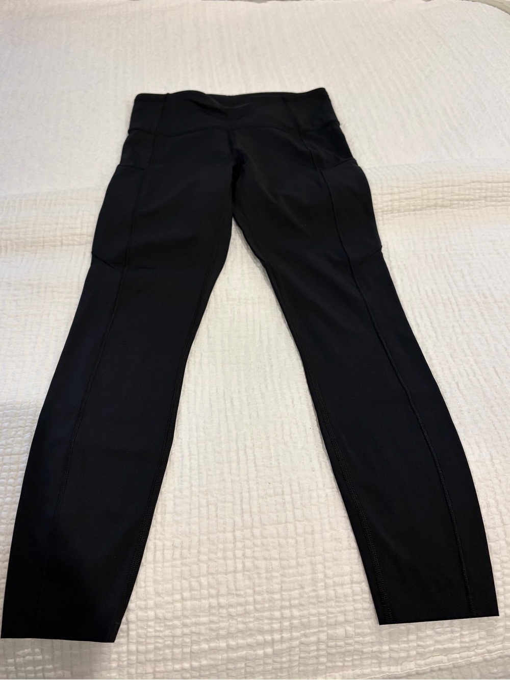 lululemon athletica Black High-Rise Leggings with Seam Detail